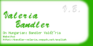 valeria bandler business card